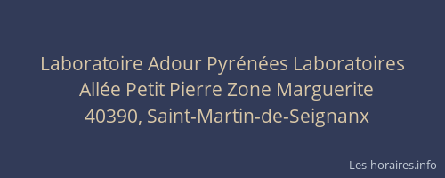 Laboratoire Adour Pyr&eacute;n&eacute;es Laboratoires