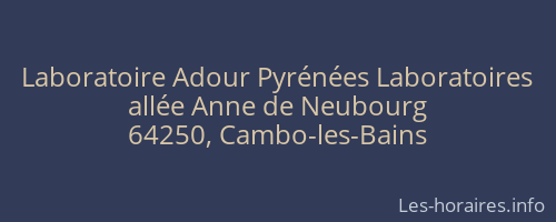 Laboratoire Adour Pyrénées Laboratoires