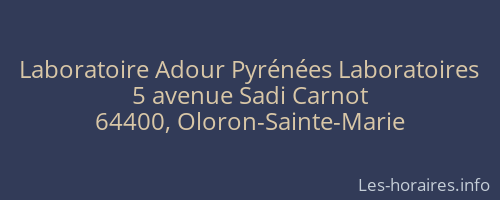 Laboratoire Adour Pyrénées Laboratoires