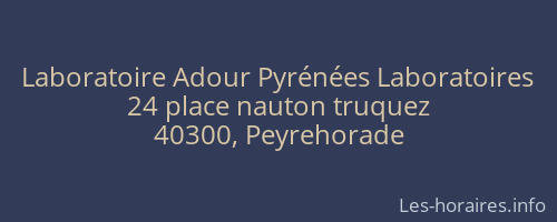 Laboratoire Adour Pyrénées Laboratoires