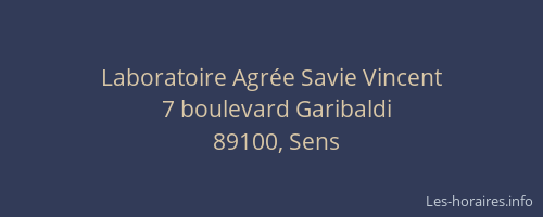 Laboratoire Agrée Savie Vincent