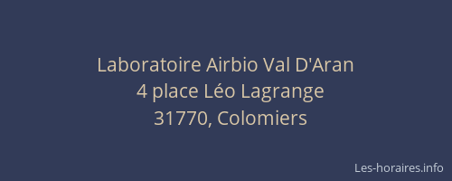 Laboratoire Airbio Val D'Aran