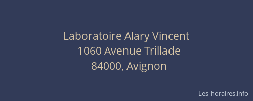 Laboratoire Alary Vincent