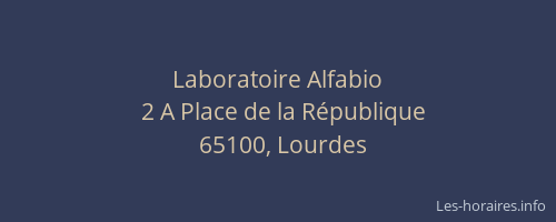 Laboratoire Alfabio