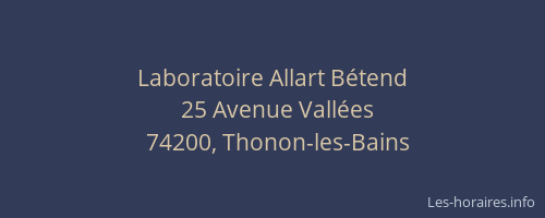 Laboratoire Allart B&eacute;tend