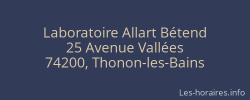 Laboratoire Allart Bétend