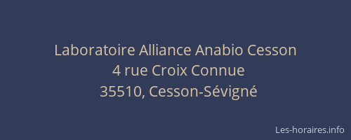 Laboratoire Alliance Anabio Cesson