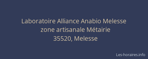 Laboratoire Alliance Anabio Melesse