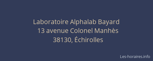 Laboratoire Alphalab Bayard