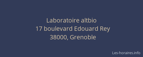 Laboratoire altbio