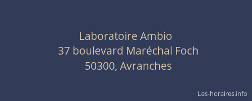 Laboratoire Ambio