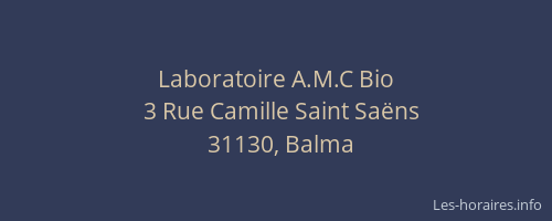 Laboratoire A.M.C Bio