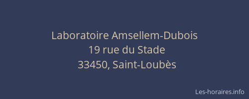 Laboratoire Amsellem-Dubois
