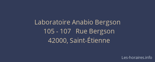 Laboratoire Anabio Bergson