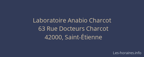 Laboratoire Anabio Charcot