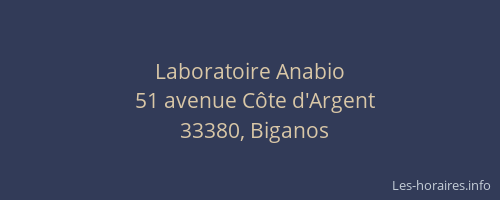 Laboratoire Anabio