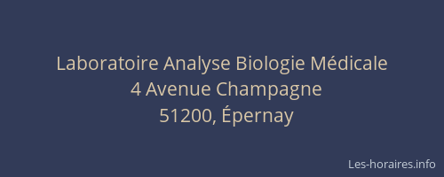 Laboratoire Analyse Biologie Médicale