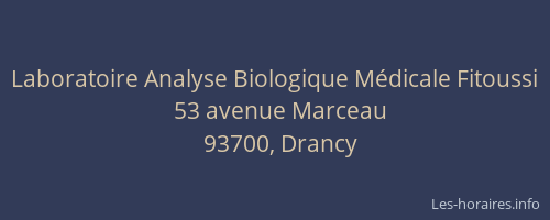 Laboratoire Analyse Biologique Médicale Fitoussi