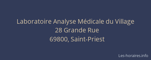 Laboratoire Analyse Médicale du Village