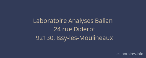 Laboratoire Analyses Balian