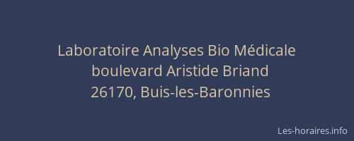 Laboratoire Analyses Bio Médicale