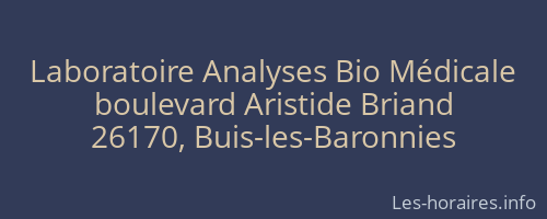 Laboratoire Analyses Bio Médicale