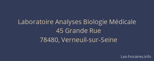 Laboratoire Analyses Biologie M&eacute;dicale