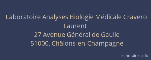 Laboratoire Analyses Biologie Médicale Cravero Laurent