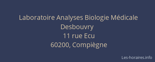 Laboratoire Analyses Biologie Médicale Desbouvry