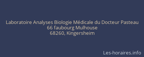Laboratoire Analyses Biologie Médicale du Docteur Pasteau