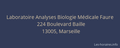 Laboratoire Analyses Biologie Médicale Faure