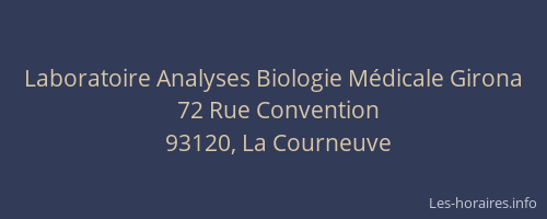 Laboratoire Analyses Biologie Médicale Girona