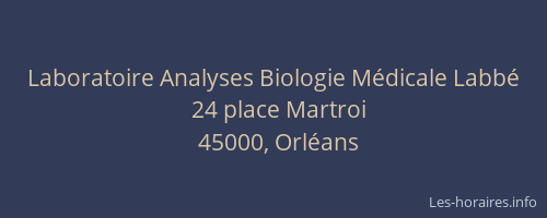 Laboratoire Analyses Biologie Médicale Labbé