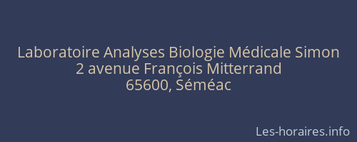 Laboratoire Analyses Biologie Médicale Simon