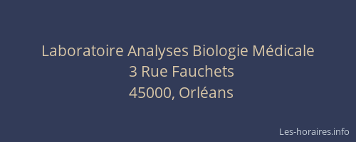 Laboratoire Analyses Biologie Médicale