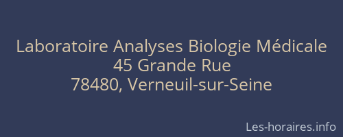Laboratoire Analyses Biologie Médicale