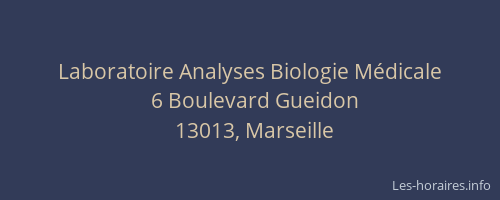 Laboratoire Analyses Biologie Médicale