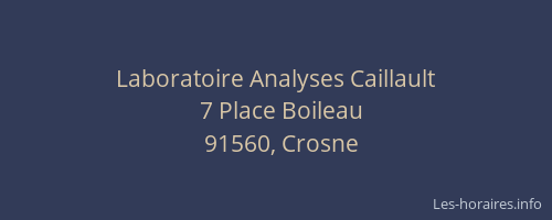 Laboratoire Analyses Caillault