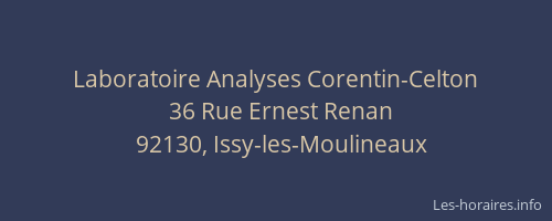 Laboratoire Analyses Corentin-Celton