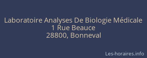 Laboratoire Analyses De Biologie M&eacute;dicale