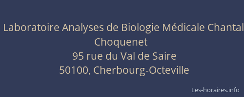 Laboratoire Analyses de Biologie Médicale Chantal Choquenet