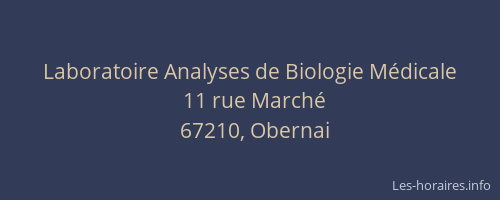 Laboratoire Analyses de Biologie Médicale