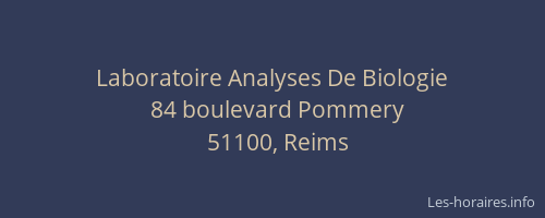 Laboratoire Analyses De Biologie