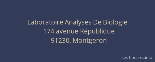 Laboratoire Analyses De Biologie