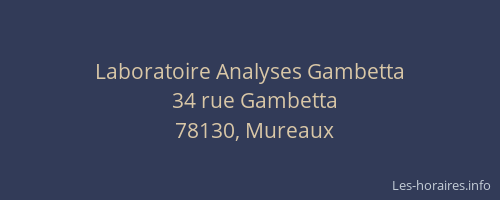 Laboratoire Analyses Gambetta