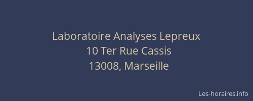 Laboratoire Analyses Lepreux
