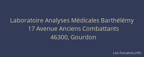 Laboratoire Analyses M&eacute;dicales Barth&eacute;l&eacute;my