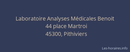 Laboratoire Analyses M&eacute;dicales Benoit