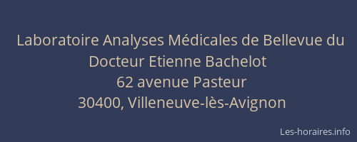 Laboratoire Analyses M&eacute;dicales de Bellevue du Docteur Etienne Bachelot