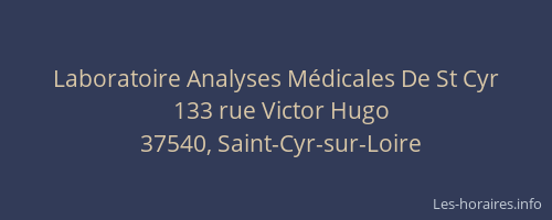 Laboratoire Analyses Médicales De St Cyr